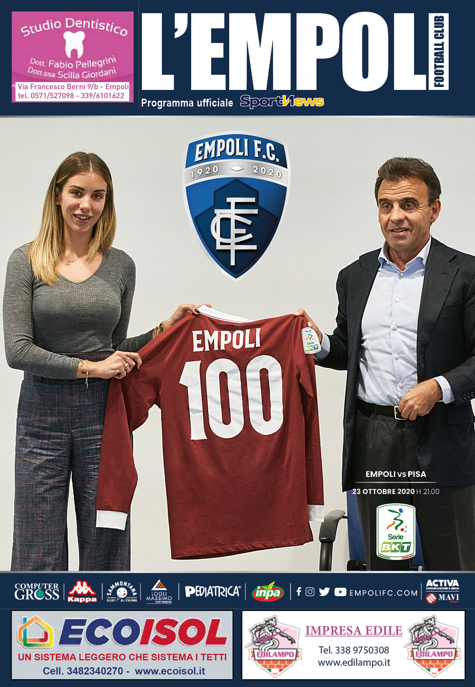 Empoli In Campo Con Una Maglia Celebrativa Per I 100 Anni Lega B