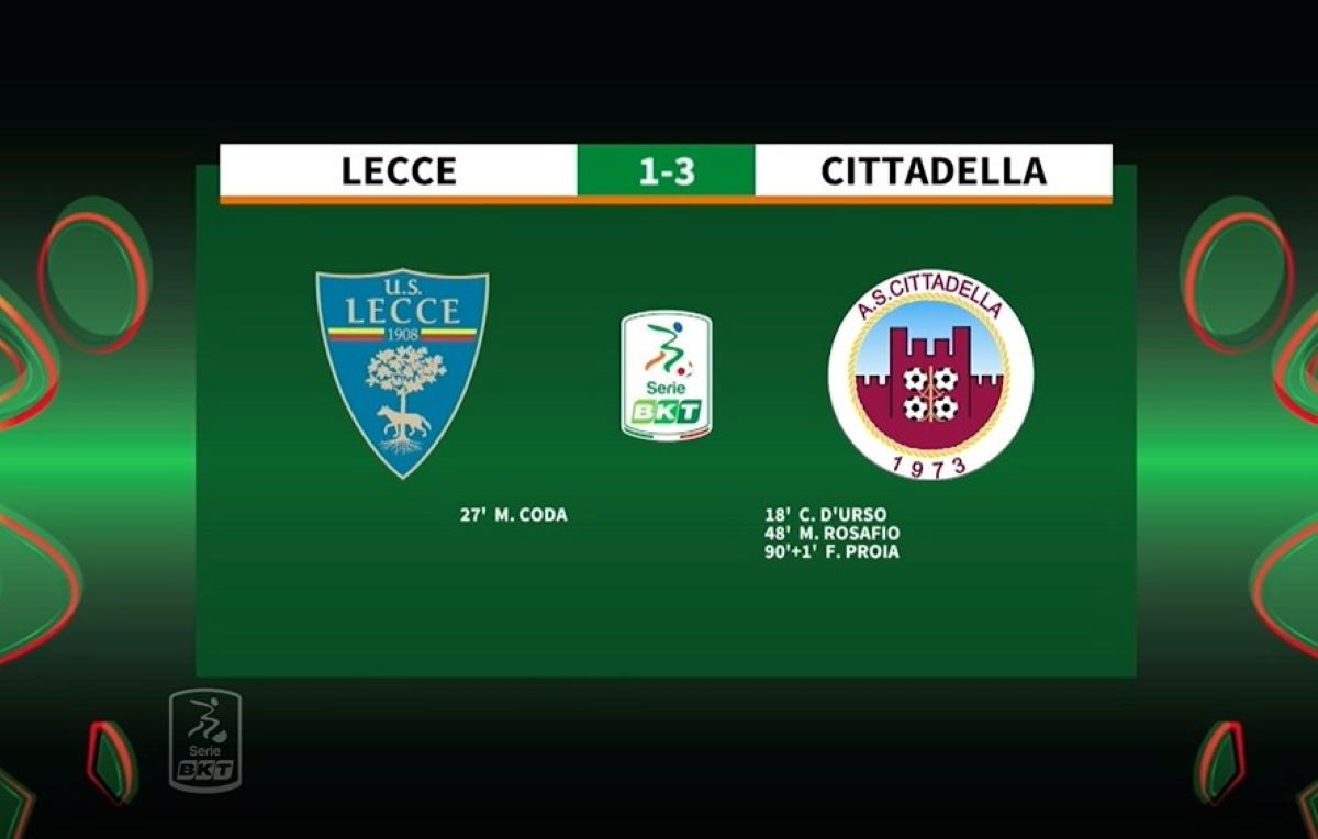 Lecce-Cittadella 1-3 - Lega B